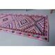 Vintage Turkish Oushak blanket made of wool and cotton, purple, 82x320.