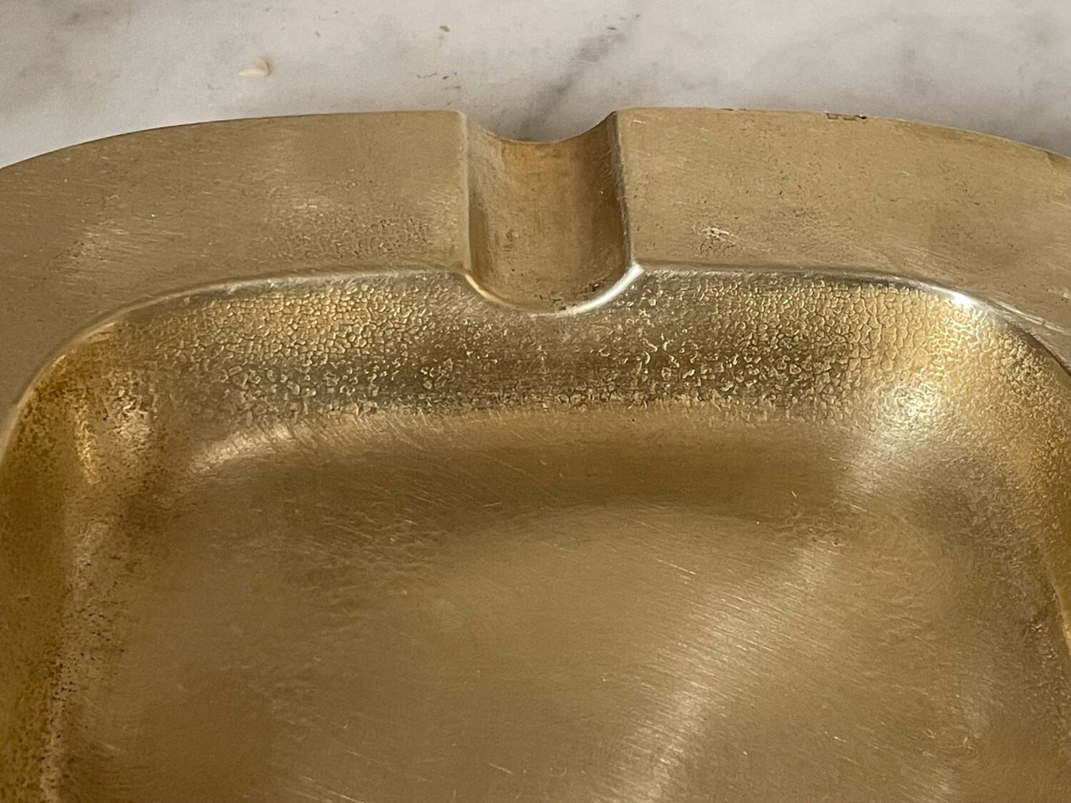 Cendrier carré en laiton vintage