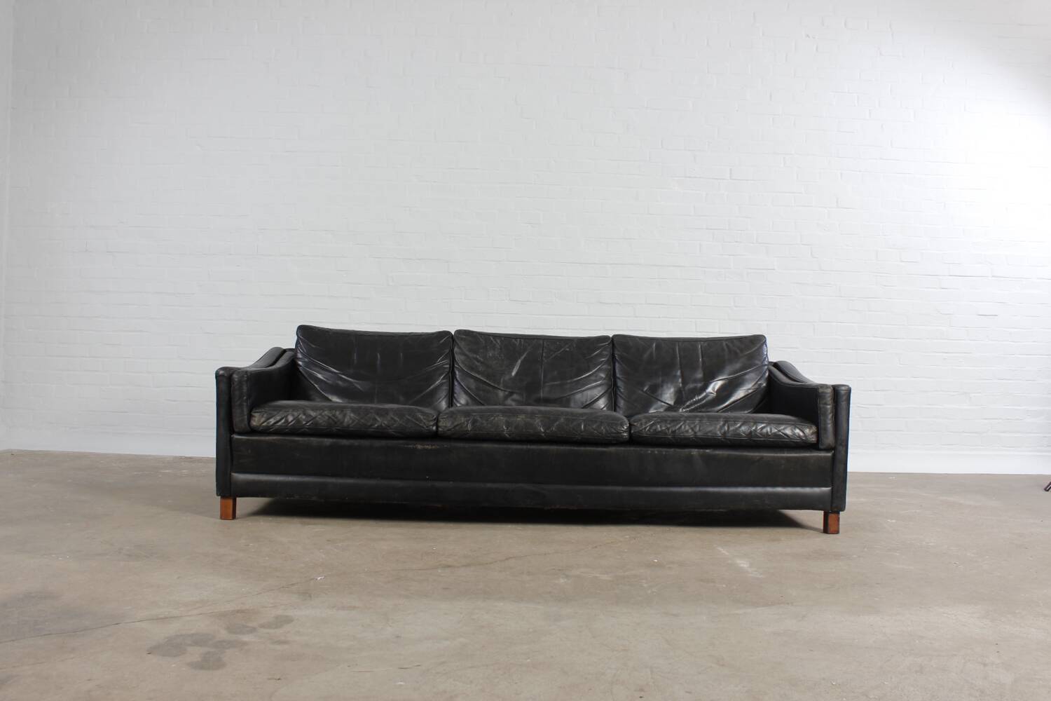 Vintage Sofa Mid Century Leder Danish Design 60er 70er