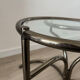 Table basse Morex attribuée à Milo Baughman années 70 3 plateaux