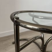 Morex coffee table attributed to Milo Baughman, 1970s, 3 trays.