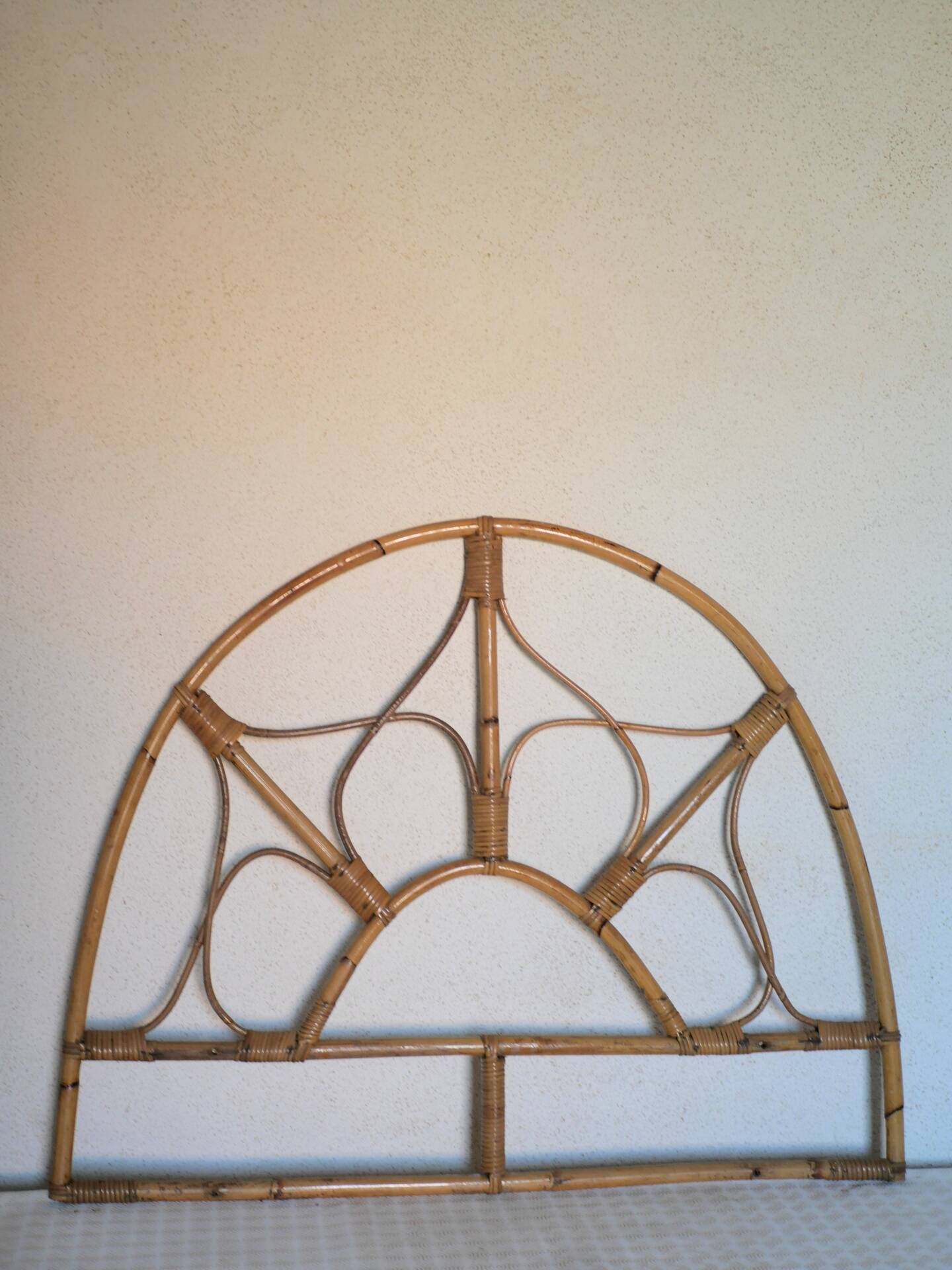 Pair of rattan headboards