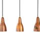 Set of three copper Bent Karlby pendant lamps for Lyfa