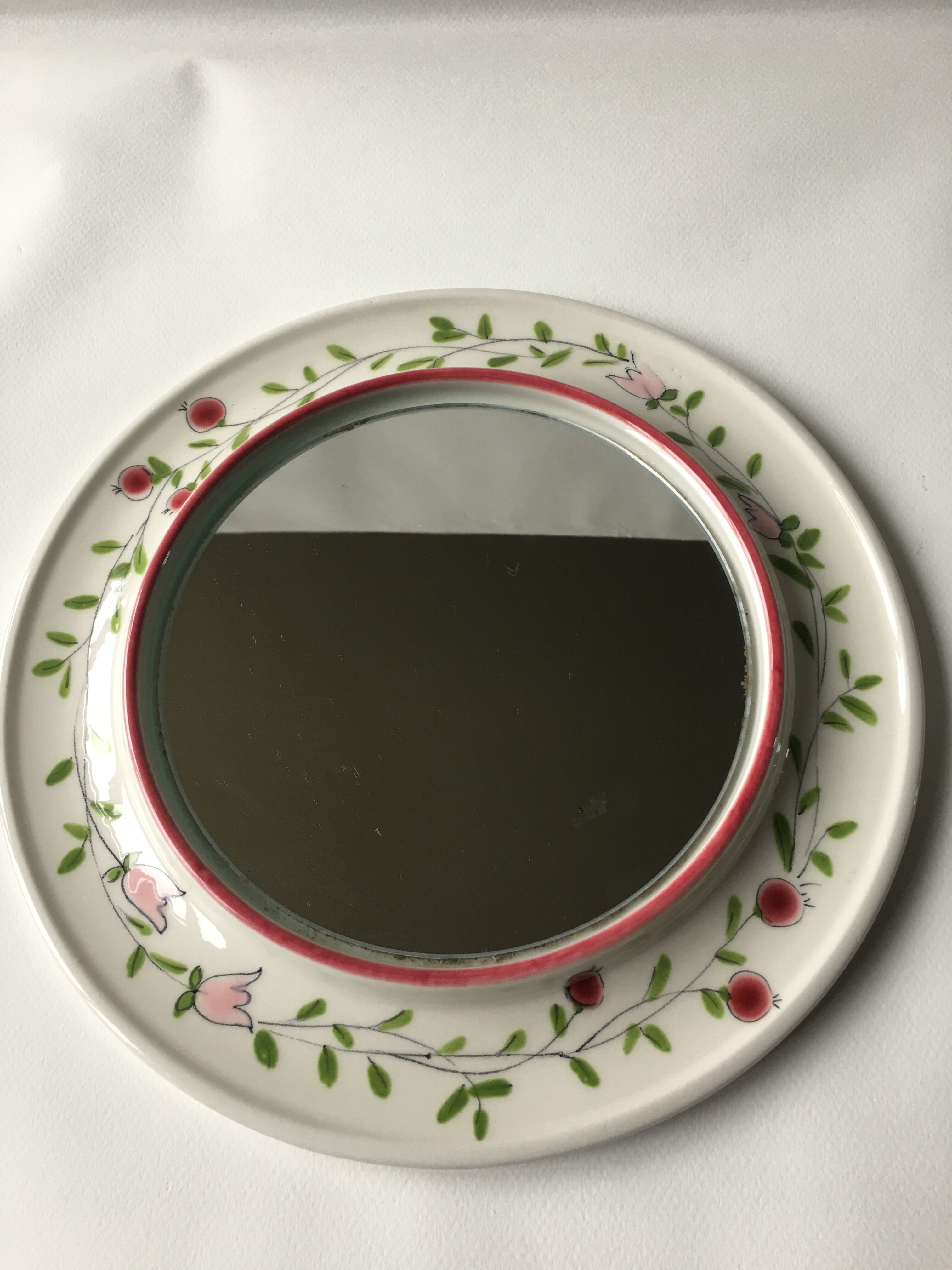 Vintage ceramic mirror