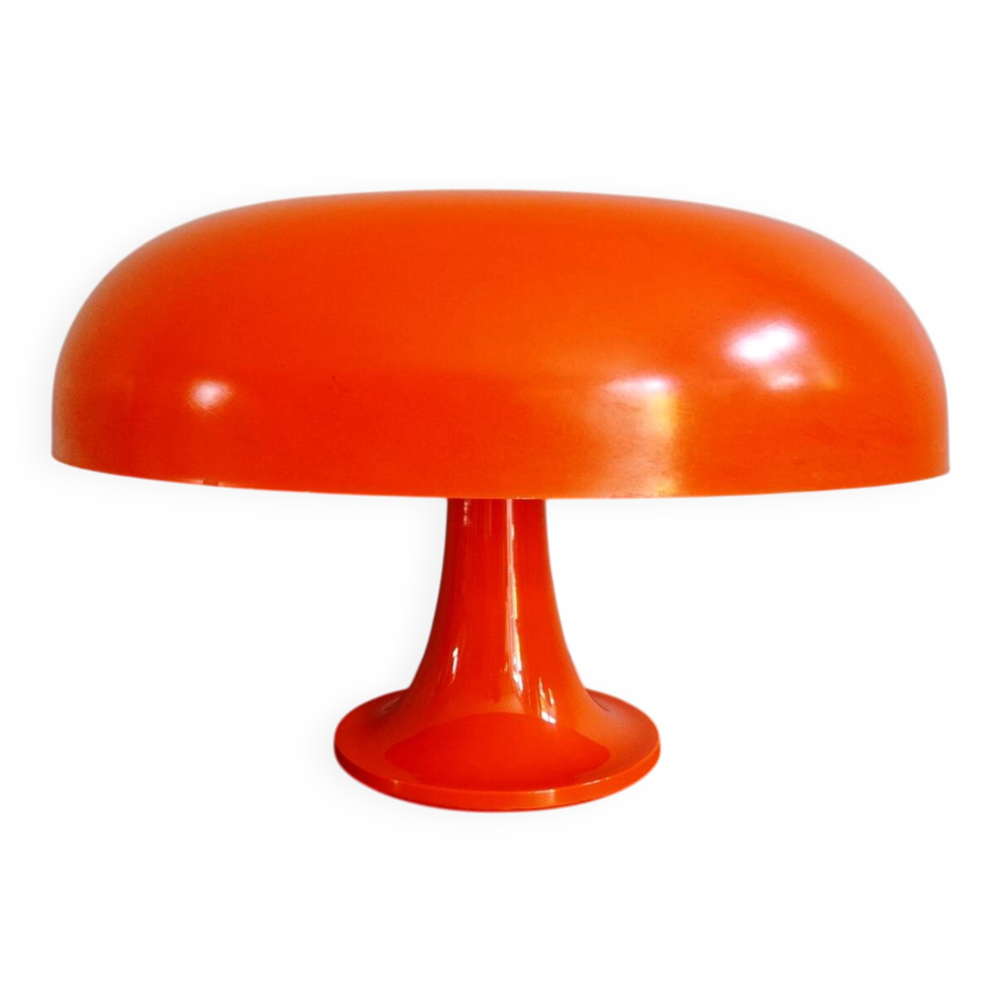 Lampe Nesso, fibre de verre orange, Giancarlo Mattioli, Artemide,1960