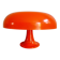 Lampe Nesso, fibre de verre orange, Giancarlo Mattioli, Artemide,1960