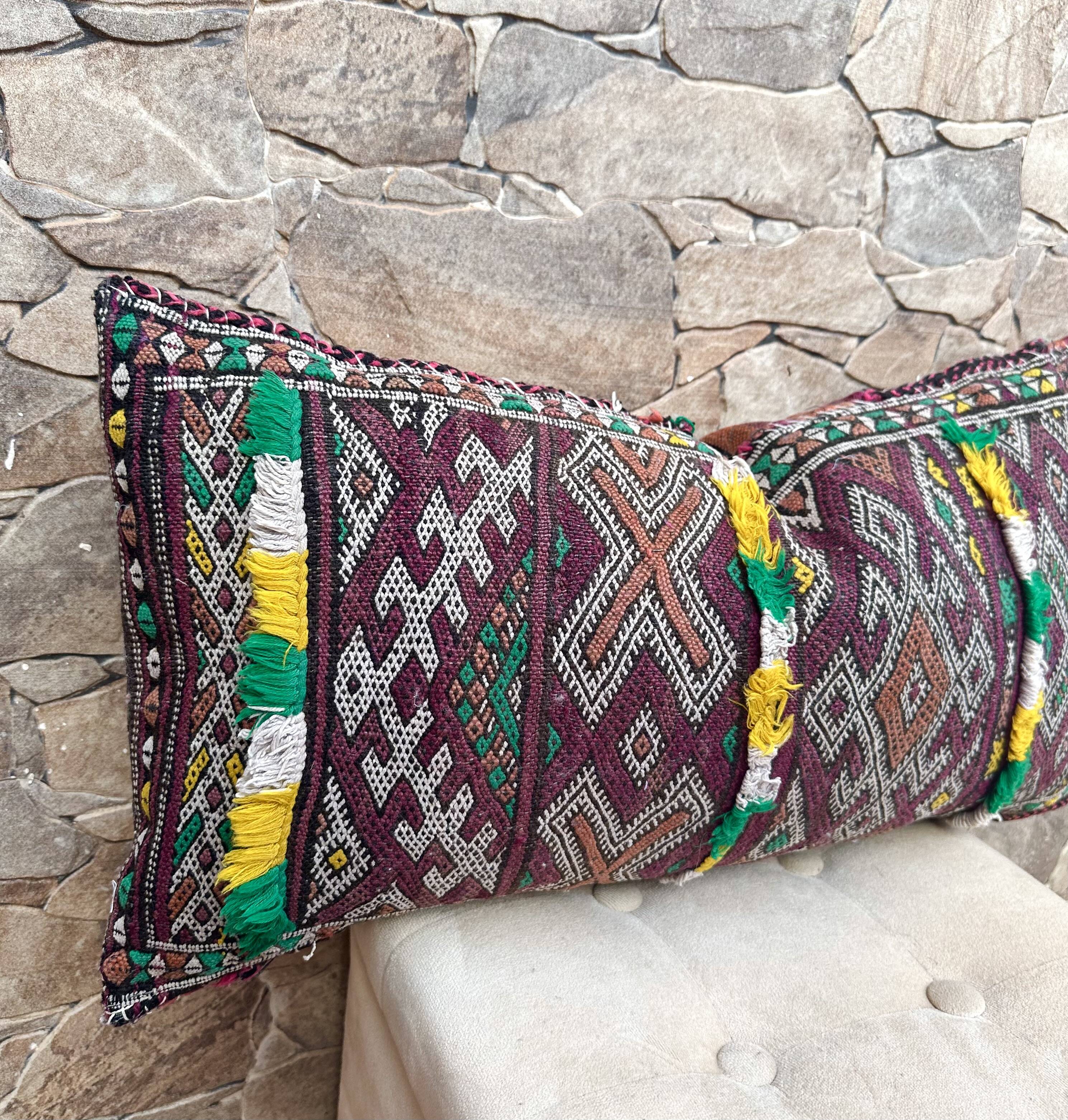 Berber Cushion, Vintage Moroccan Rug Cushion Cover, cushion