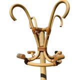 1960s Rattan Coat Rack from France