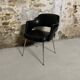 Conference chair in black design with metal legs – contemporary lines