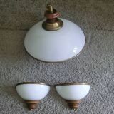 Pendant chandelier and 2 wall lights