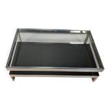 Vintage two tier belgochrom 23kt coffee table, 1970s