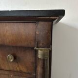Empire chest of drawers with mahogany and marble top