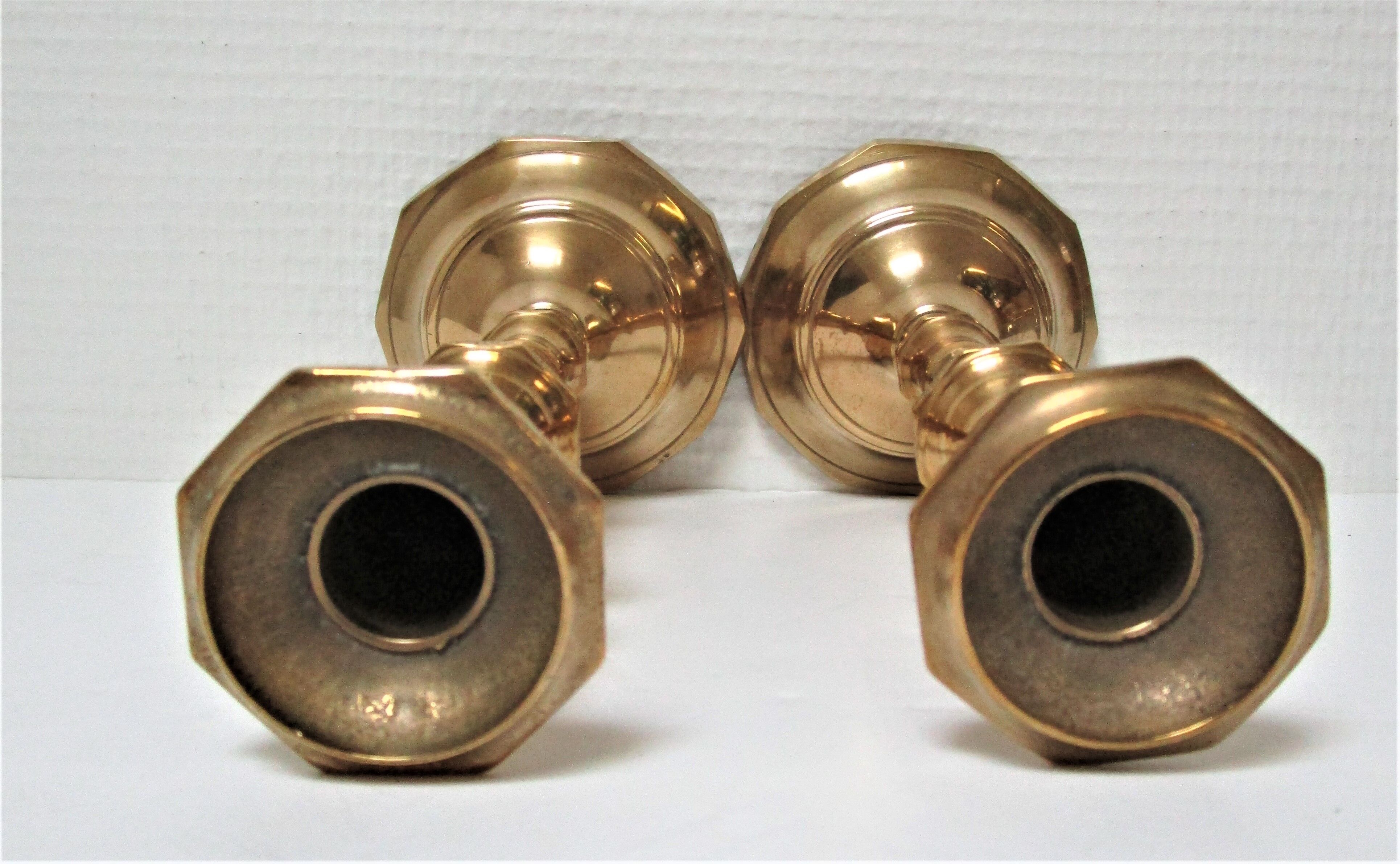 Pair of vintage brass candlesticks