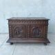 Breton chest in carved wood