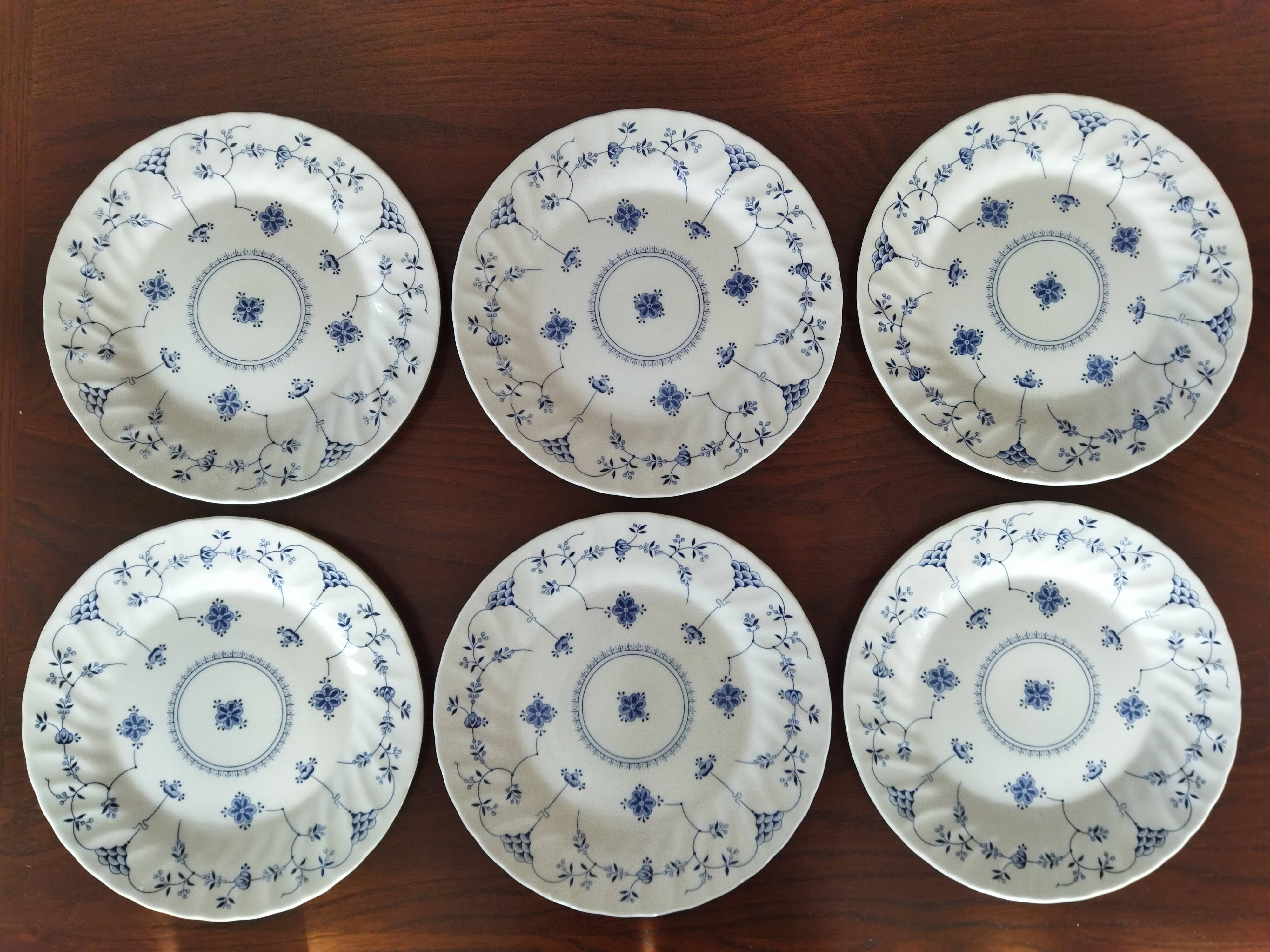 6 English dinner plates, Scandinavian decor