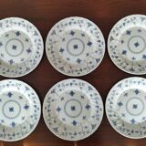 6 English dinner plates, Scandinavian decor
