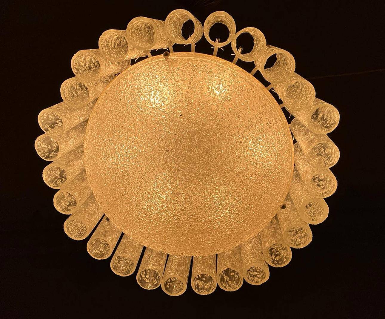 Mid-century ceiling lamp by Doria Leuchten, Germany, 1970s.
