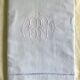 Drap Ancien En Lin Et Coton Bleu Azur