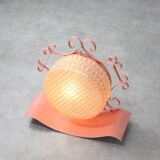 Mid-Century Intricate Italian Pink Wall Lamp, 1960s