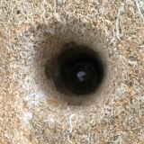 Brutalist stone lamp