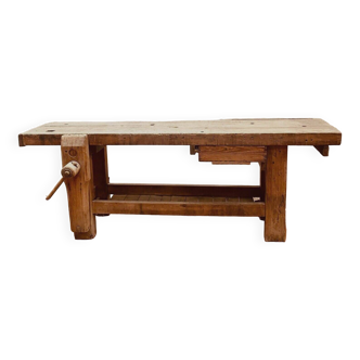 Carpenter's workbench in solid beech XX Century