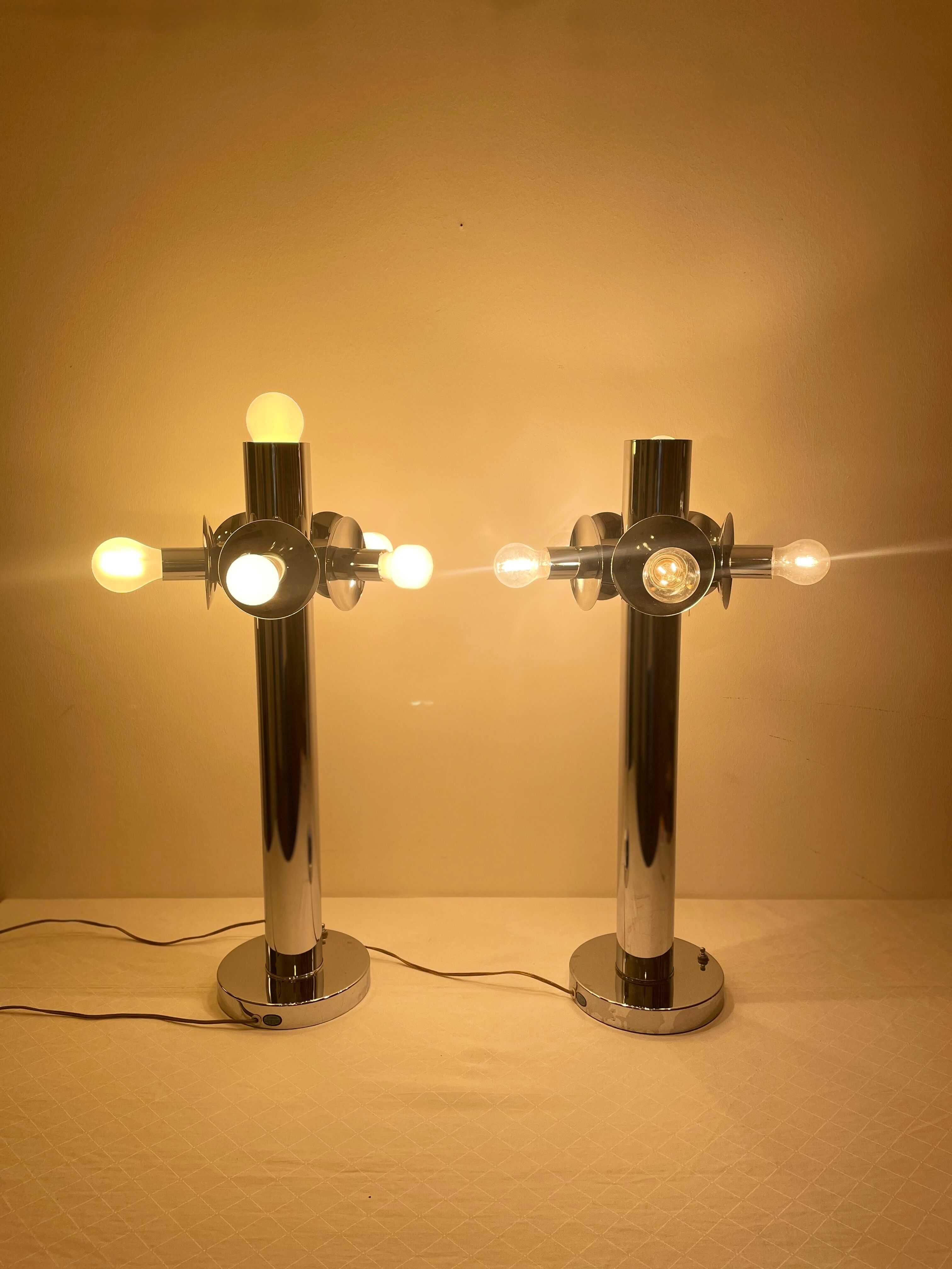 Large pair of Space Age lamps