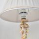Set of 2 midcentury Italian ceramic floral table lamps