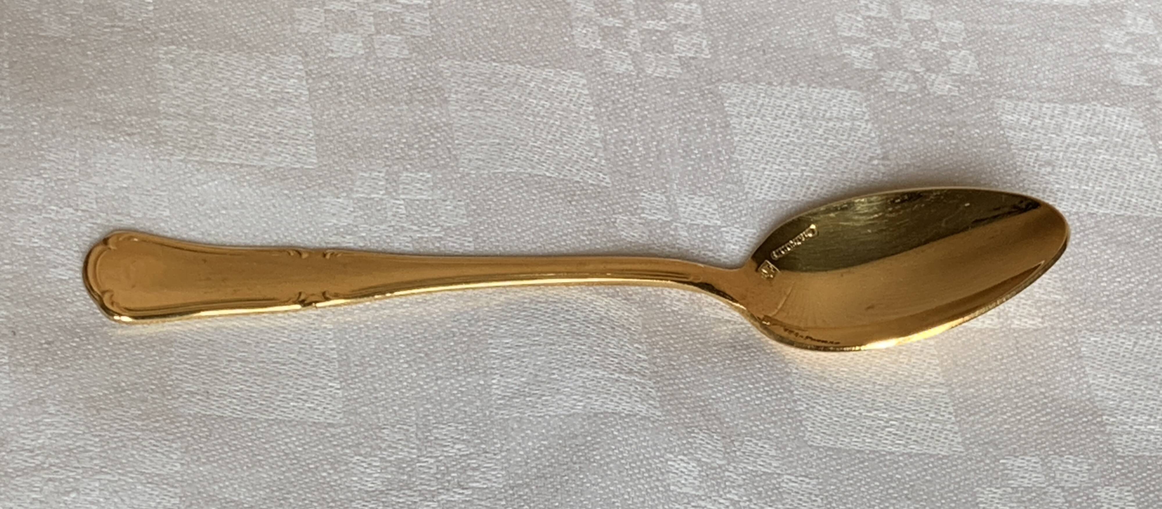Gold plated teaspoons