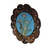 Antique Japanese Cloisonné Wall Plate, late 1800s