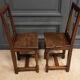 Pair of Lorraine chairs in oak late seventeenth early eighteenth