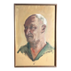 Tableau huile HSP portrait de Besset signé daté XXème