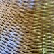 Large vintage oval rattan pendant light