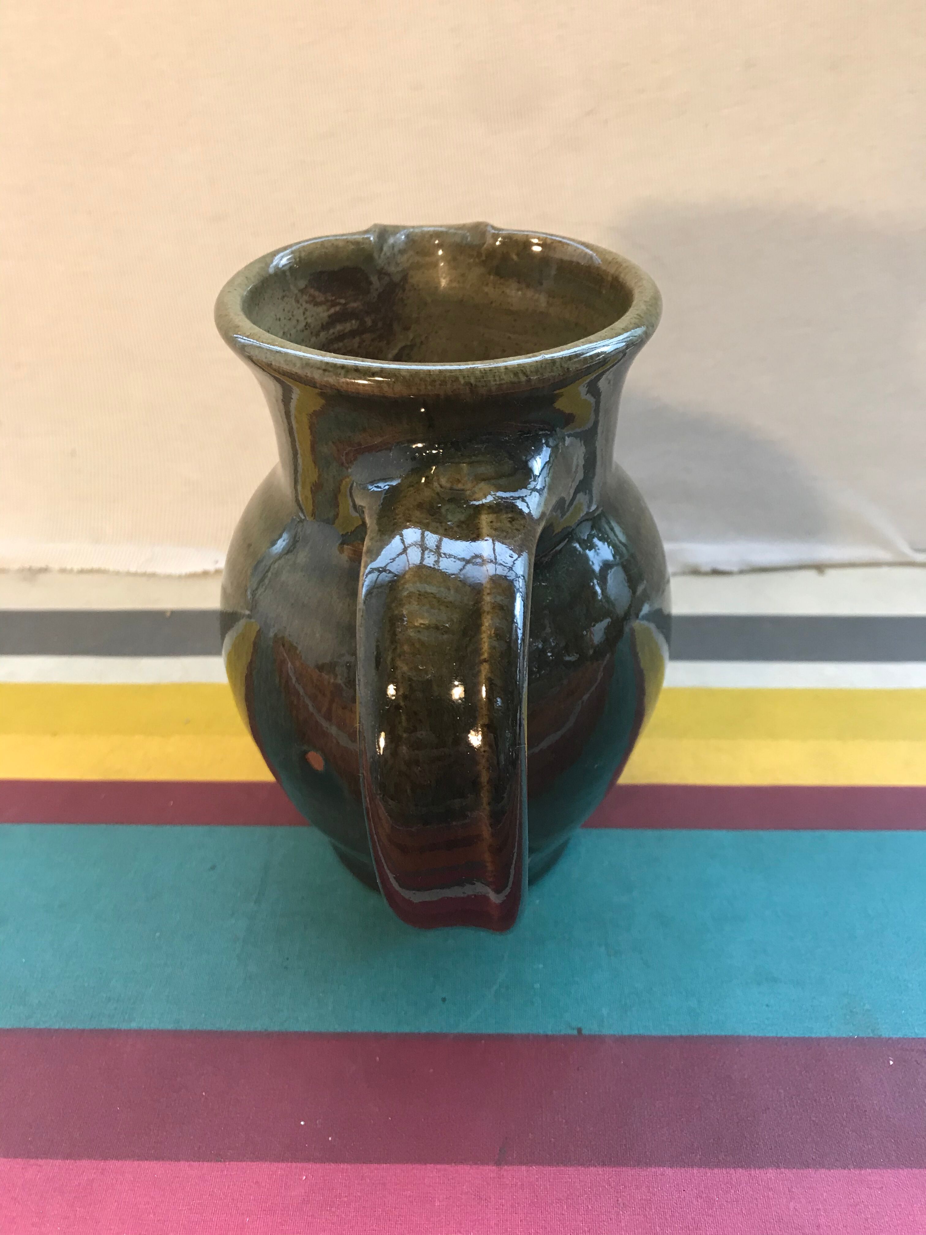 Former green enamelled sandstone pitcher