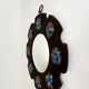 Modernist wood and enamel mirror by J. Capo Esmaltes, Spain, 1970s