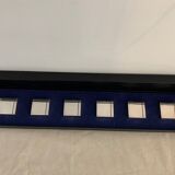 6 square silver metal knives with AVM Paris punch