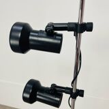 Miwi floor lamp with 2 vintage adjustable spots, black metal