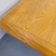 Vintage rectangular brutalist coffee table in solid elm.