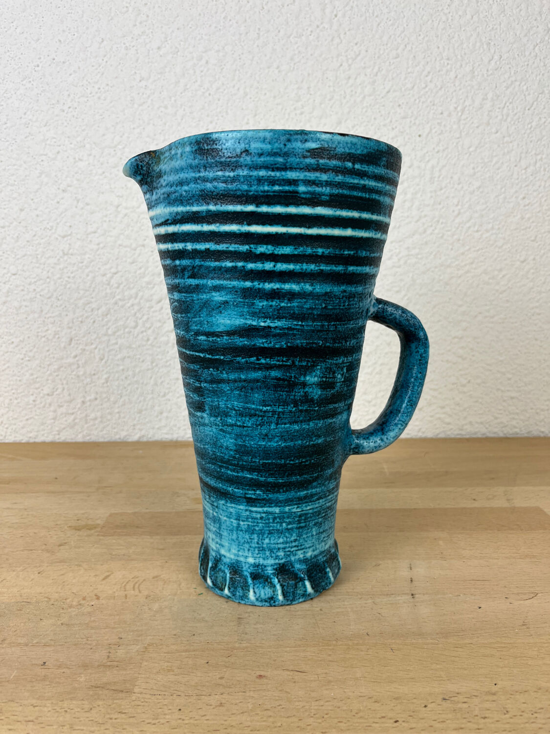 Accolay blue ceramic pitcher