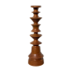 Large vintage Scandinavian turned wooden candle holder
