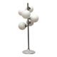 Vintage space table lamp, glass and metal, 1970s