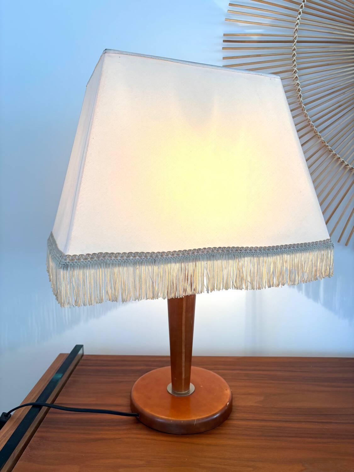 Vintage fringed lamp