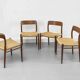 Model 75 Chairs by Niels O. Møller for J.L Møllers, 1960s, Set of 4