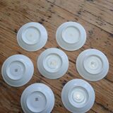 Set of 7 Limoges porcelain cups and saucers