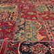 Vintage persian patchwork rug handwoven oriental wool living area rug- 179x245cm