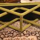 Mid-20th-designed green velvet bench