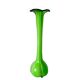 Vase soliflore vintage en verre soufflé vert - 43 cm