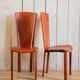 Set of 6 leather chairs by Roche Bobois.