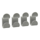 Set of Four White Vintage Gedy Hooks Italy 1970s