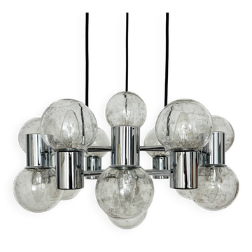 Chromed 1970s Sputnik Chandelier by Doria