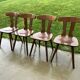 Set of 4 1960s Brutalist Style Bistro Chairs